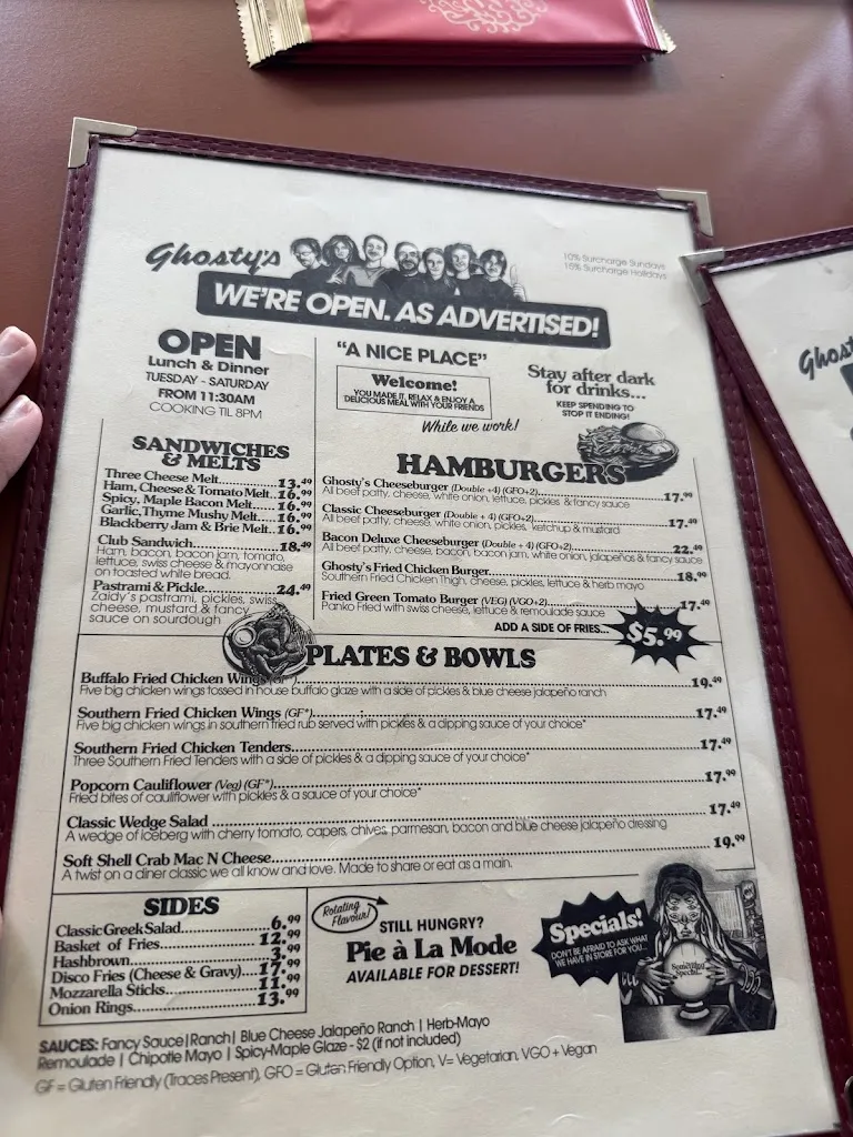 Menu_Ghosty's Diner_Bendigo city centre_image_old_2