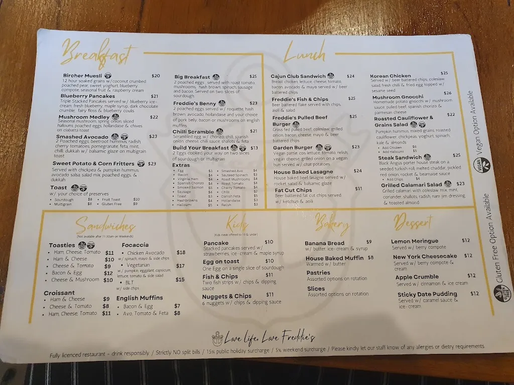 Freddies Kitchen restaurant in Chelsea Heights