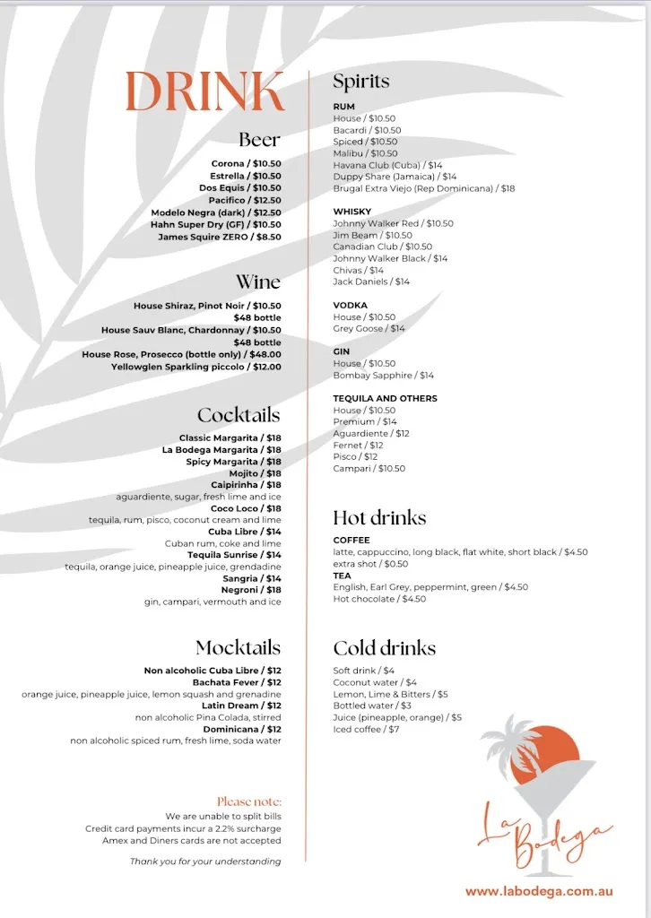 La Bodega Restaurant/Bar restaurant in Glen Eira