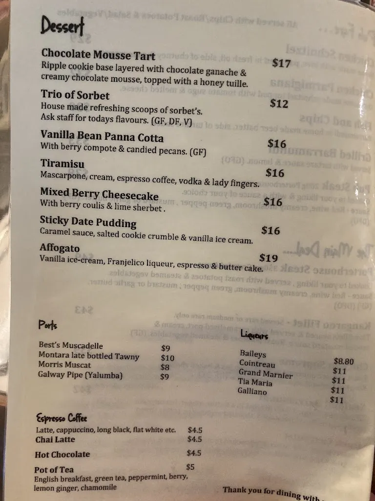 Kookaburra Hotel_Tecoma_menu_image_3