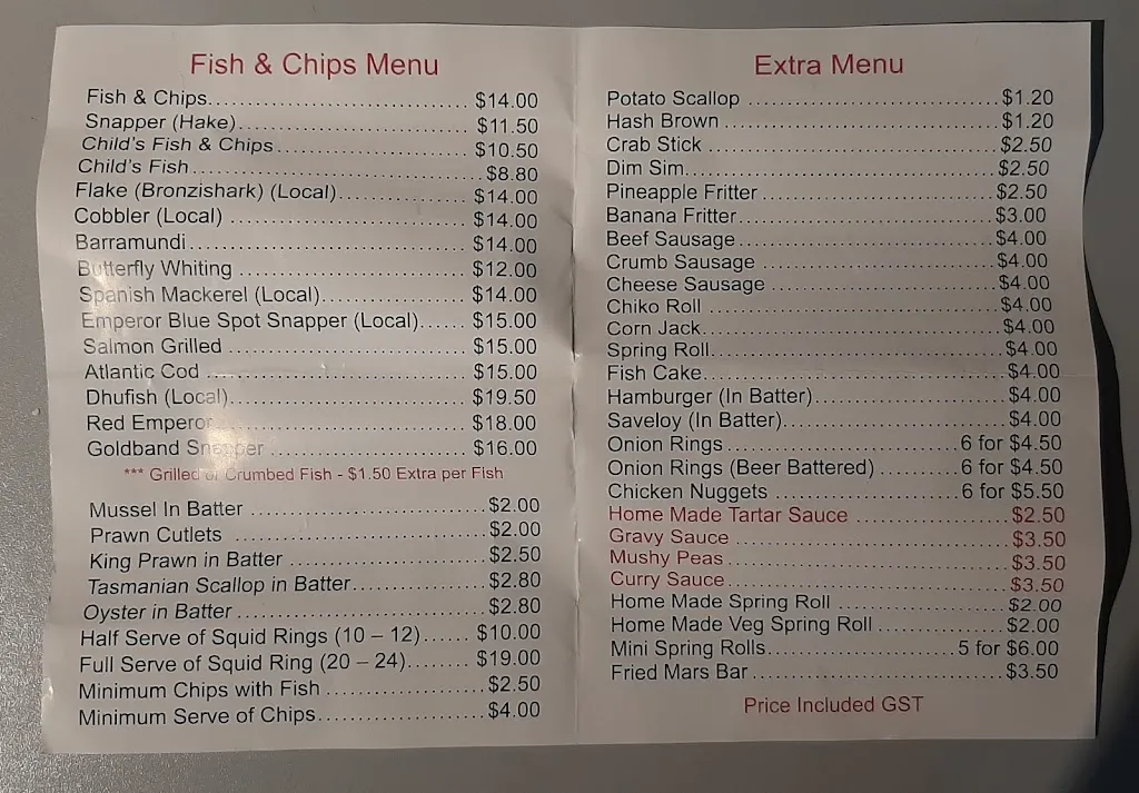 Beaumaris Fish & Chips restaurant à Parkerville