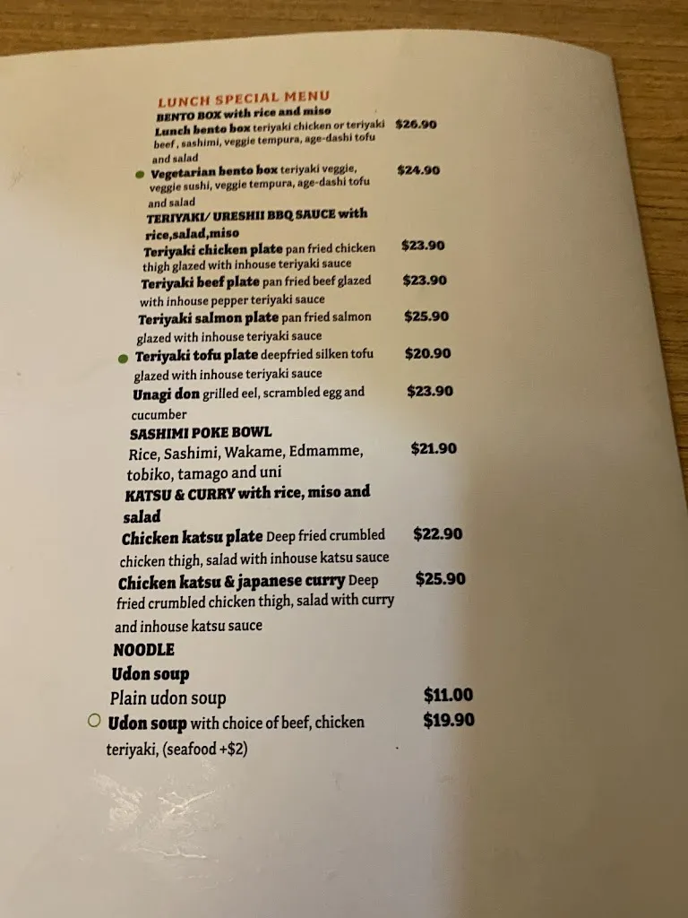 Menu_Ureshii Japanese Restaurant_Bonython_image_old_3