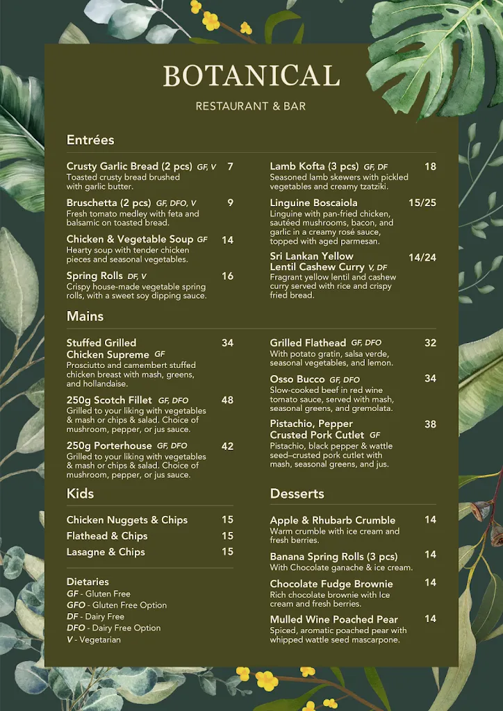 Botanical Restaurant and Bar restaurant in Albury
