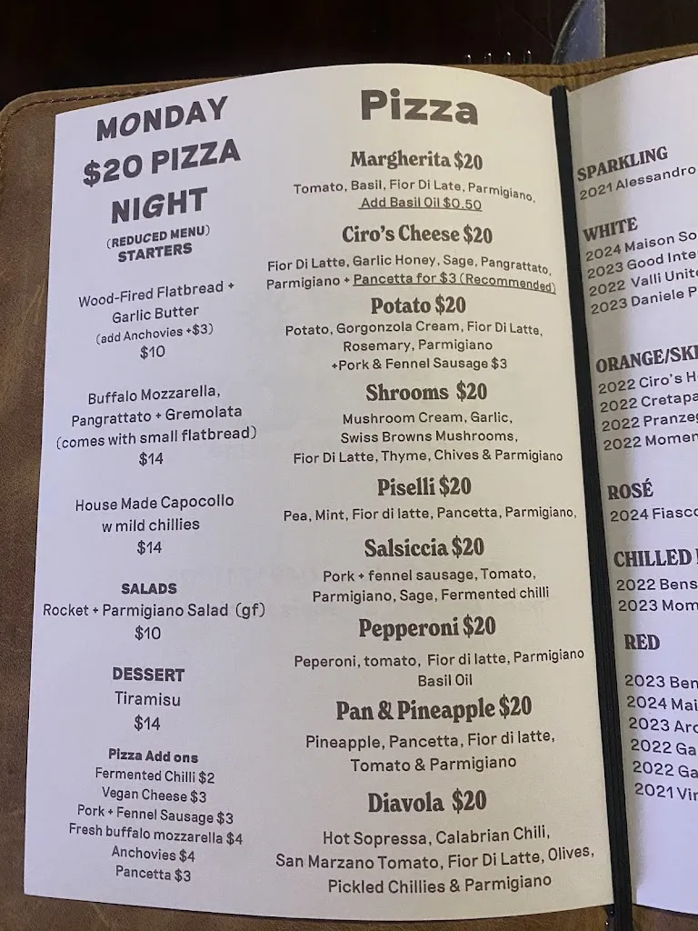 Menu_Ciro's Pizza_Austinmer_image_old_1