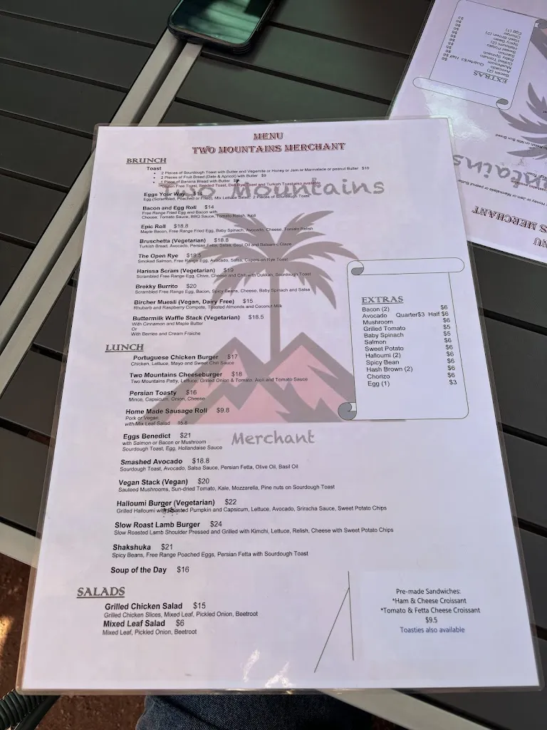 Menu_Two Mountains Merchant_Austinmer_image_old_2