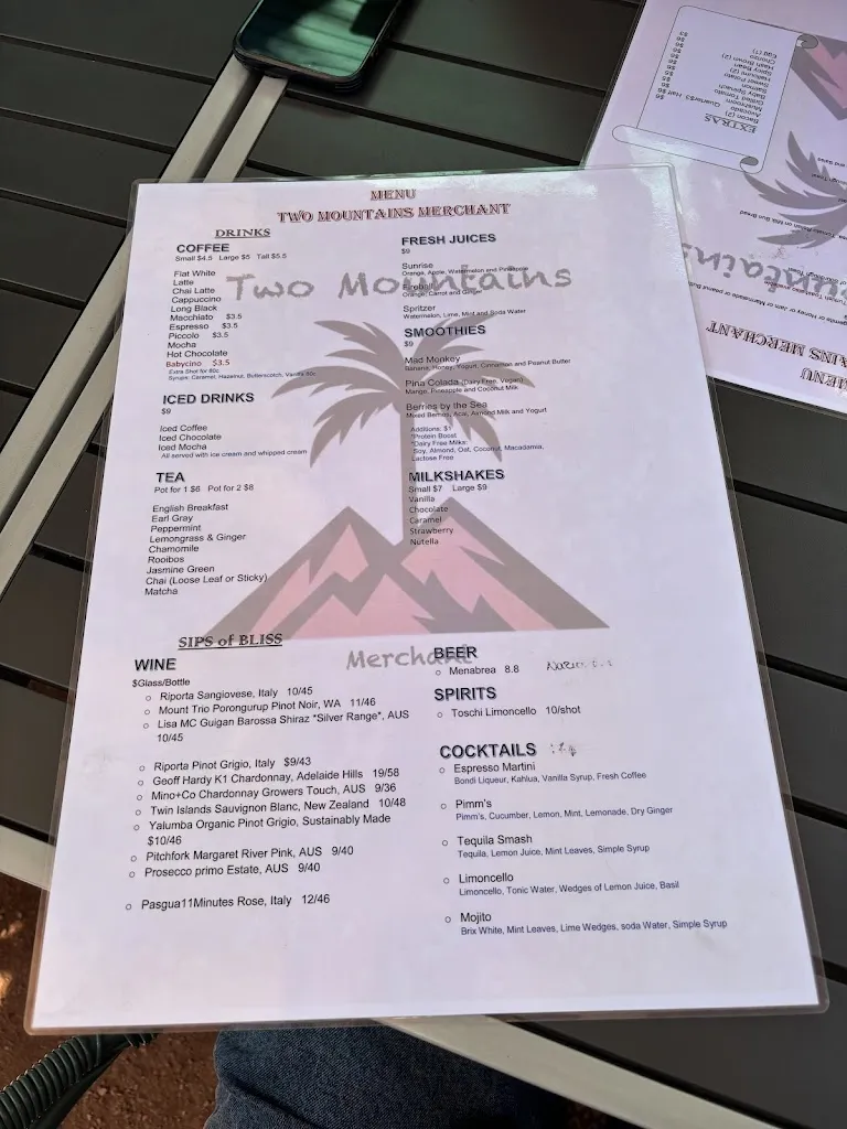 Menu_Two Mountains Merchant_Austinmer_image_old_3