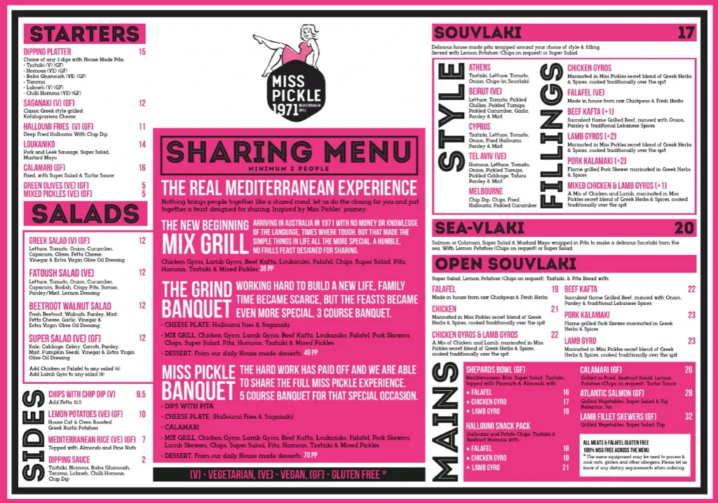 Menu_Miss Pickle 1971 Casey Central_Casey_image_old_2