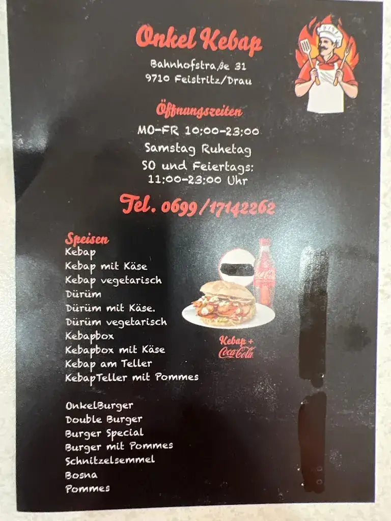 Menu_Onkel Kebap Feistritz/Drau_Feistritz an der Drau_immagine_1
