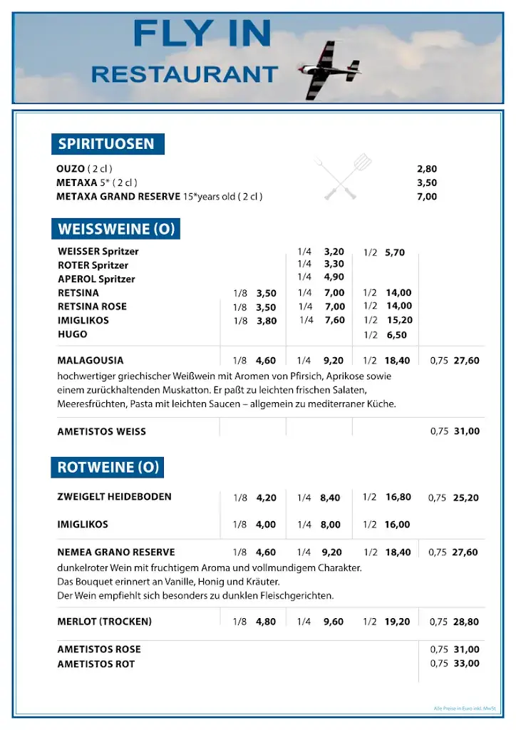 Menu_Restaurant FLY IN_Feldkirchen District_image_3