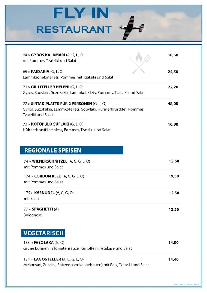 Menu_Restaurant FLY IN_Feldkirchen District_image_4