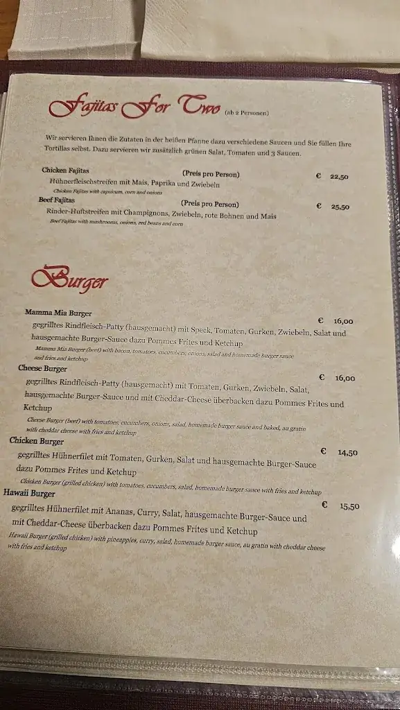 Menu_Pizzeria Ristorante Mamma Mia_Flattach_image_1