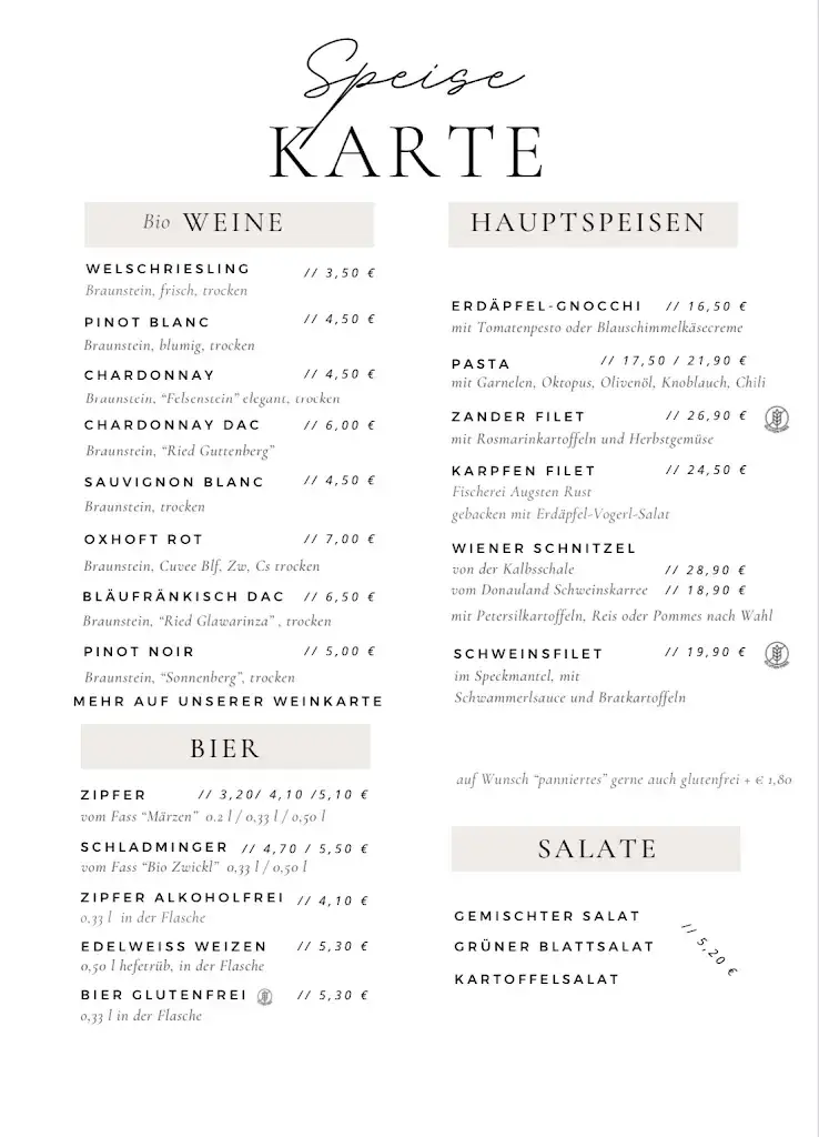 Menu_Restaurant & Hotel BRAUNSTEIN, Pauli´s Stuben im Burgenland_Donnerskirchen_image_1