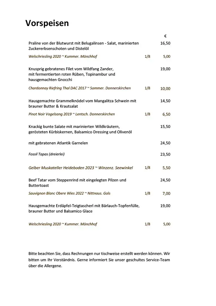 Menu_Restaurant Fossil_Donnerskirchen_image_2