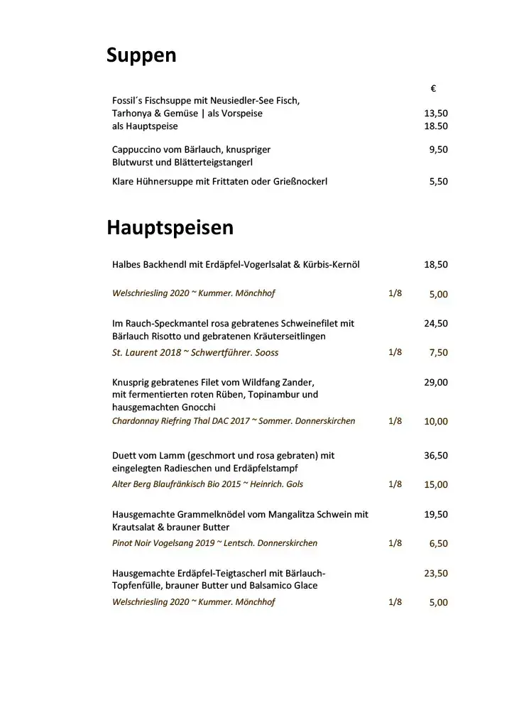 Menu_Restaurant Fossil_Donnerskirchen_image_3