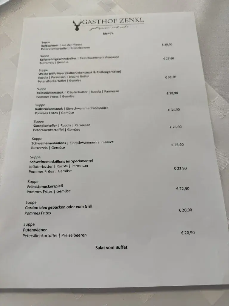 Menu_Gasthaus-Pension Zenkl_Gallizien_immagine_1