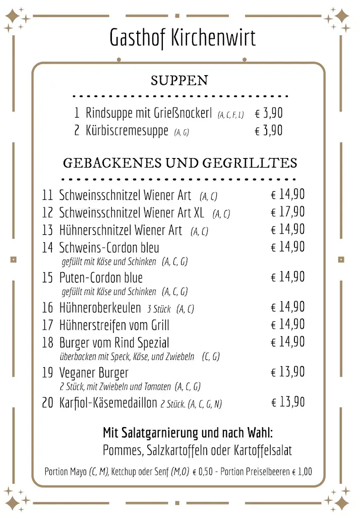 Menu_Gasthaus Kirchenwirt Gnesau_Gnesau_image_1