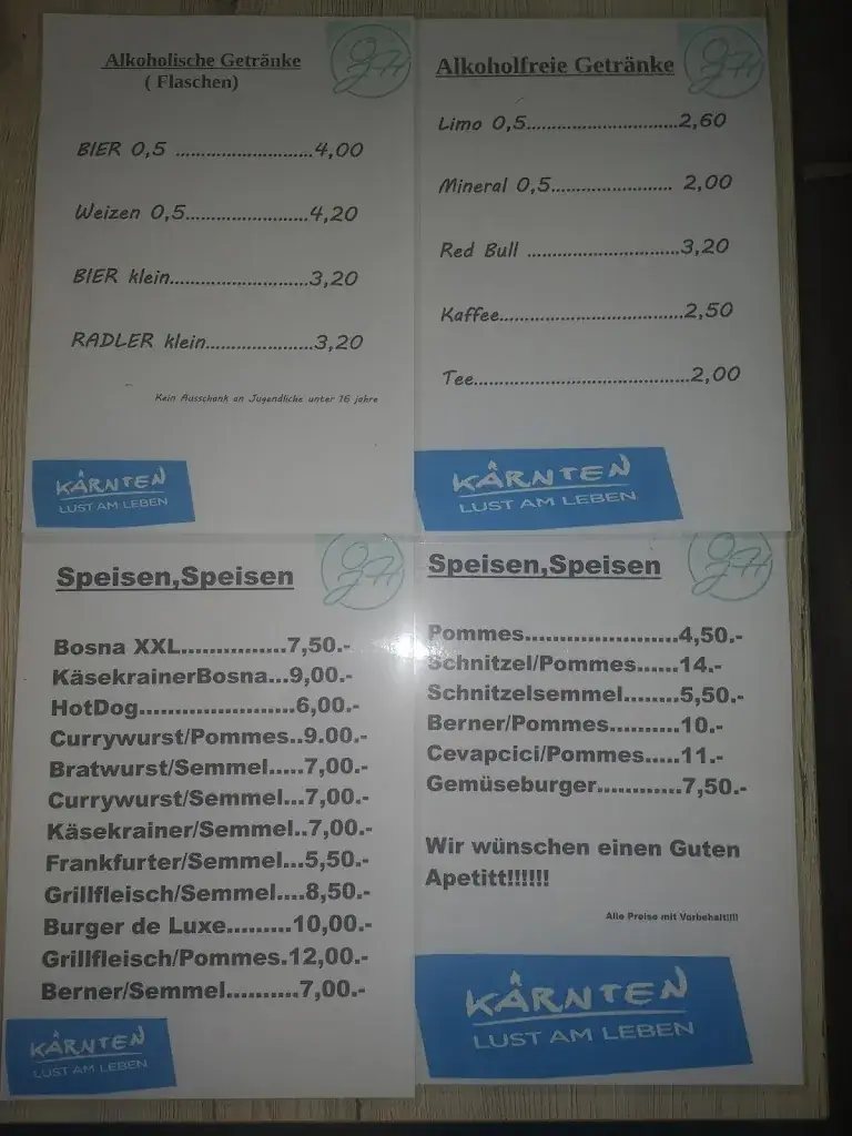 Menu_Onkel Joschi's Hütte_Gerlamoos_image_1