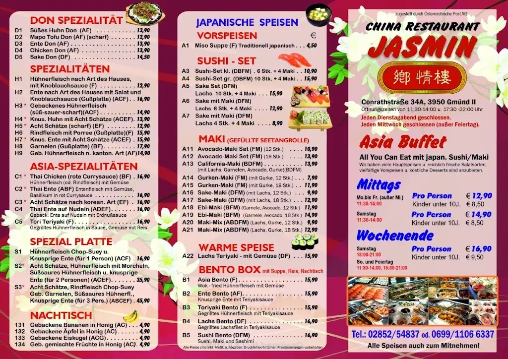 Menu_China-Restaurant Jasmin_Gmünd_image_1