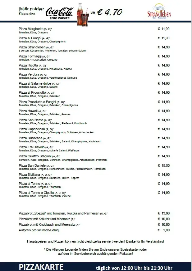 Menu_Strandleben,das Cafe-Restaurant am Wörthersee_Görtschach_immagine_1