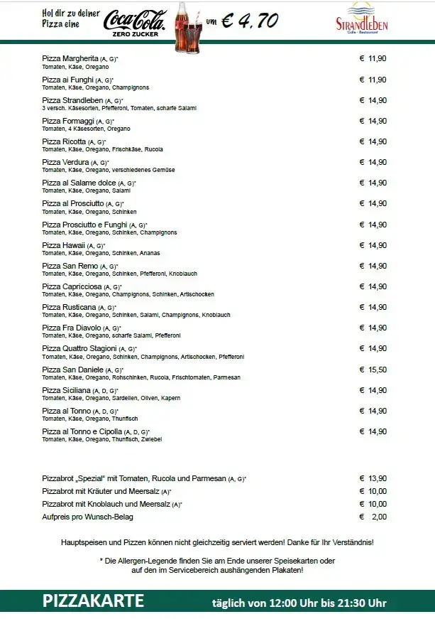 Menu_Strandleben,das Cafe-Restaurant am Wörthersee_Görtschach_immagine_2