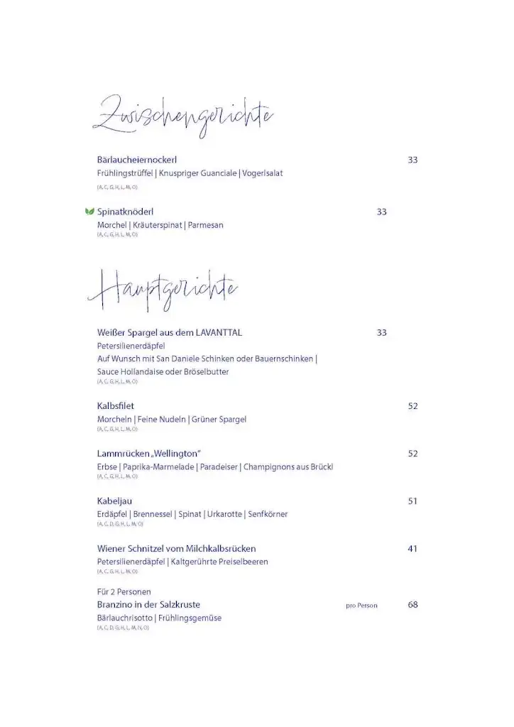 Menu_Restaurant La Terrasse am Wörthersee im Seefels_Görtschach_image_1