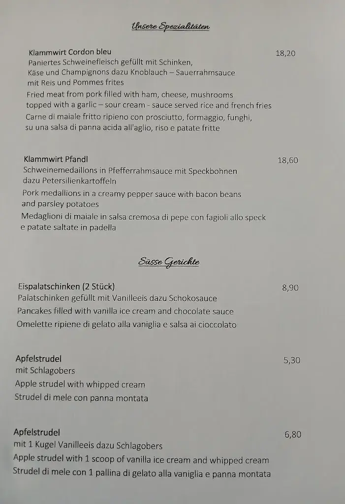 Menu_Klammwirt_Hermagor District_image_3