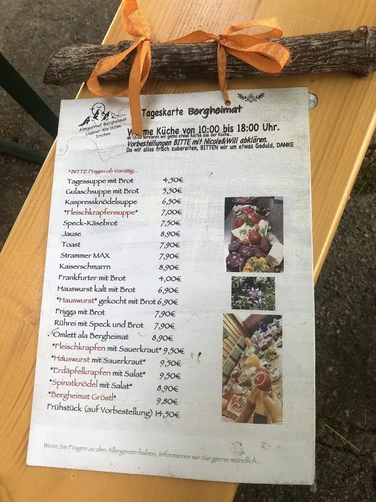 Menu_Almgasthof Bergheimat_Irschen_image_1