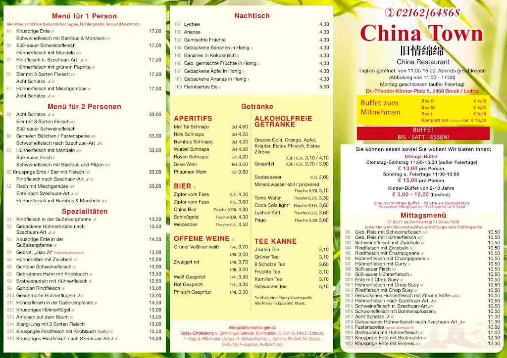 Menu_China-Restaurant Chinatown_Bruckneudorf_image_1