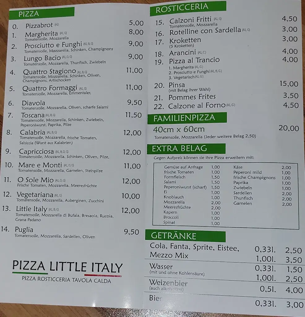 Menu_Pizzeria LITTLE ITALY_Hüttenberg_image_1