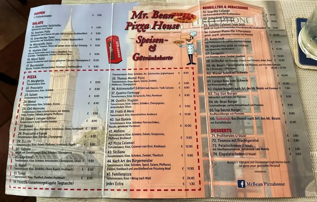 Menu_Mr. Bean Pizza House_Köttmannsdorf_image_1