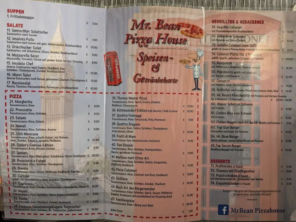 Menu_Mr. Bean Pizza House_Köttmannsdorf_image_2