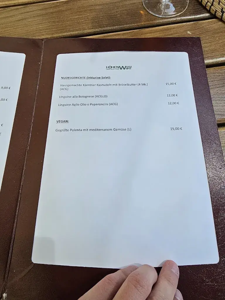 Menu_Gasthaus - Hotel Höhenwirt, Restaurant am Pyramidenkogel_Keutschach am See_image_4