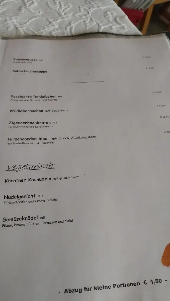 Menu_Cafe-Restaurant Reiter_Kötschach_immagine_1