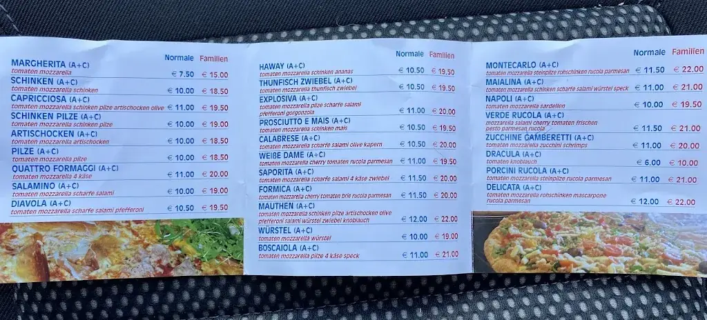 Menu_Pizzeria La Formica kötschach_Kötschach_immagine_4