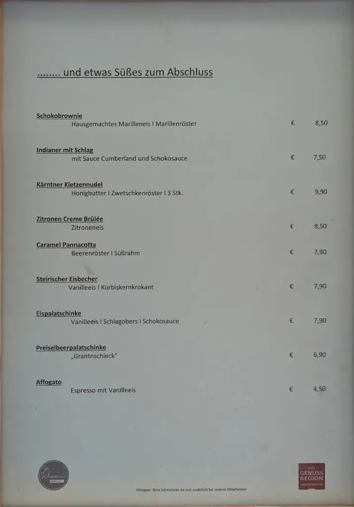 Menu_Der Schumi Landgasthof_Launsdorf_image_1