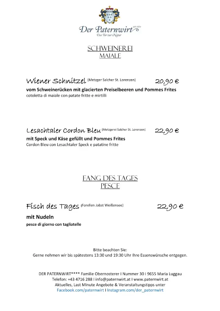Menu_Restaurant Der Paternwirt_Lesachtal_image_1