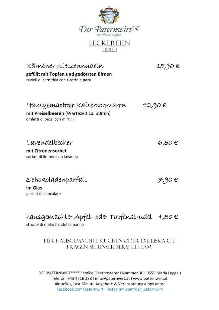Menu_Restaurant Der Paternwirt_Lesachtal_image_2