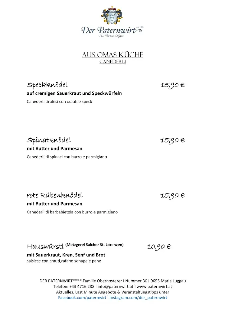 Menu_Restaurant Der Paternwirt_Lesachtal_image_4