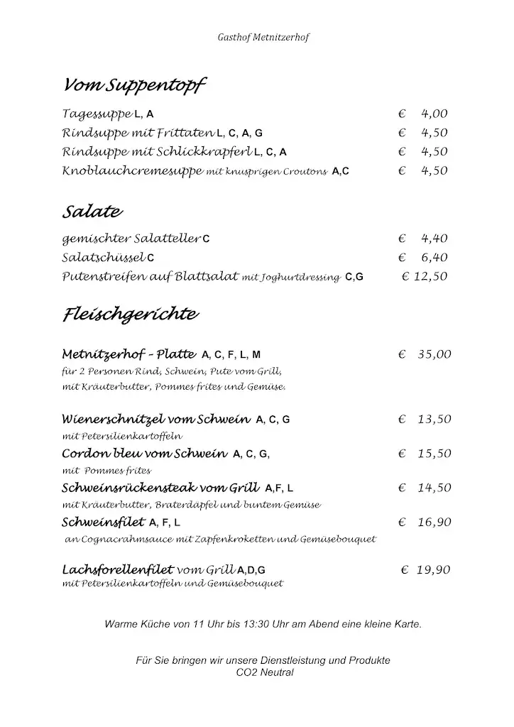 Menu_Gasthof Metnitzerhof_Metnitz_immagine_1