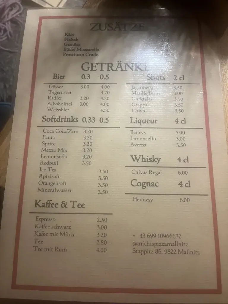 Menu_Michi's Pizza Bistro mit Selfservice_Mallnitz_image_4