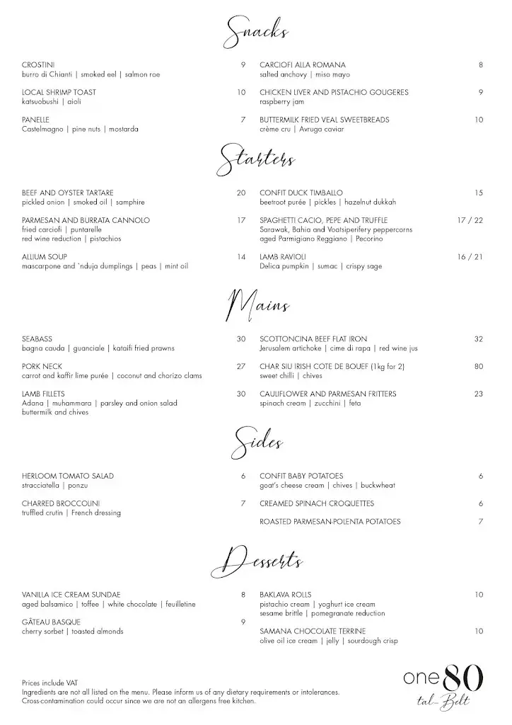 Menu_one80 St.Christopher Str. Valletta_Malta_image_4