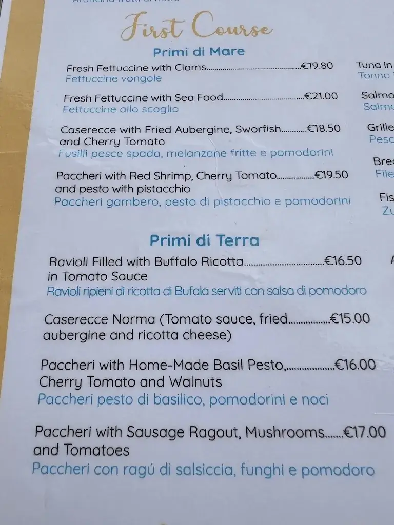 Menu_Trattoria del Mare - Malta Restaurant_Malta_image_3