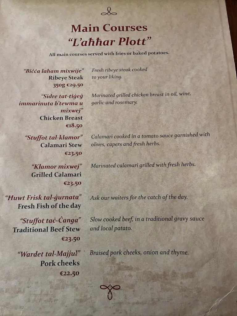 Menu_Gozitan Restaurant_Malta_image_1