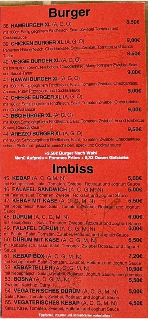 Menu_Pizzeria Arezzo_Micheldorf_image_1