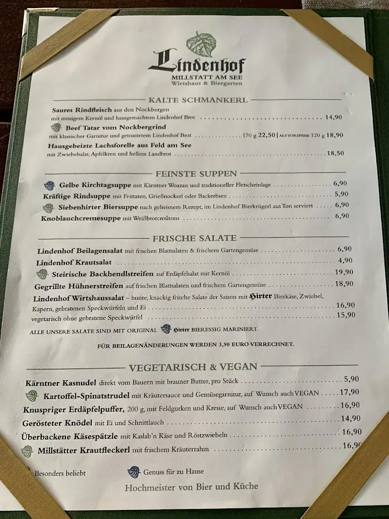 Menu_Lindenhof Wirtshaus und Biergarten_Obermillstatt_immagine_2