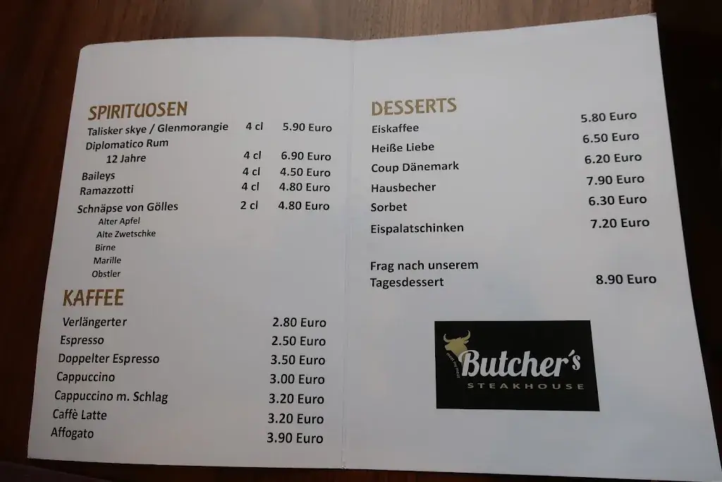 Menu_Butcher's Steak Haus_Obermillstatt_image_3