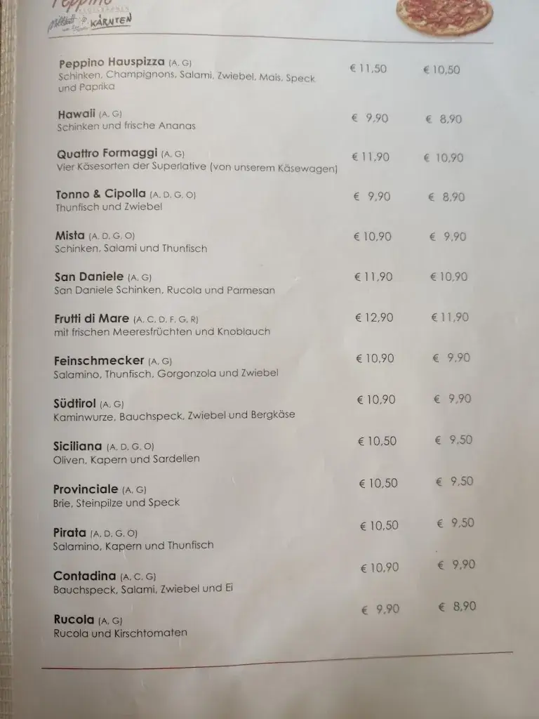 Menu_Pizzeria Ristorante Peppino_Millstatt_image_4