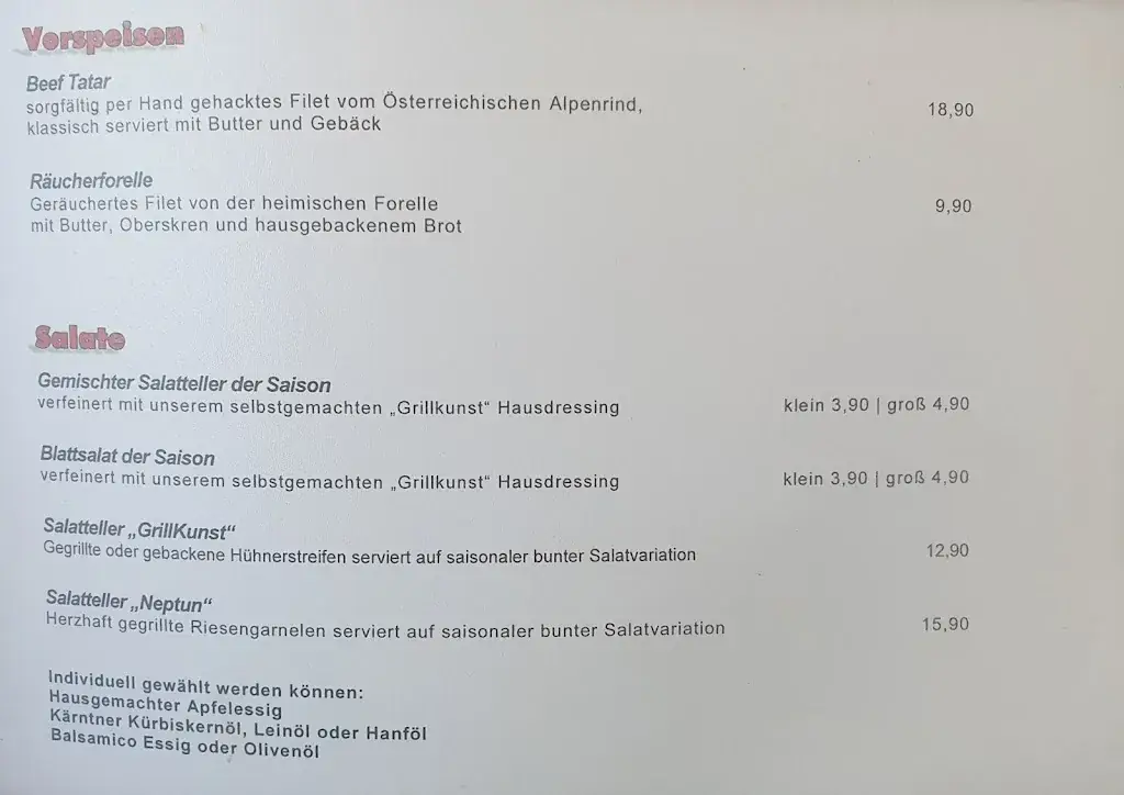 Menu_Grillkunst Restaurant Obervellach_Obervellach_image_3