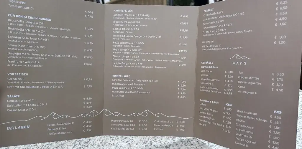 Menu_May's Apartments & Restaurant_Obervellach_image_2