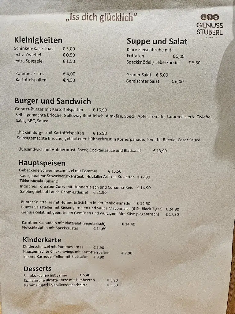 Menu_Michi's Genießerstüberl_Obervellach_image_1